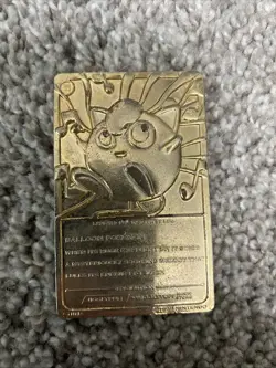 Jigglypuff Pokemon 23k Gold Plated Trading Card Burger King Promo 1999 Nintendo - Image 2