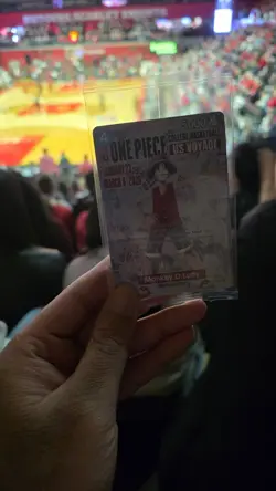 One Piece Monkey D. Luffy U.S Voyage College Basketball Card IN HAND - Image 2