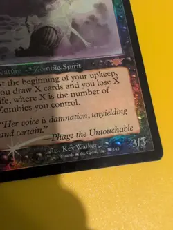 Graveborn Muse. Zombe Spirit Magic the Gathering Card. Legions. Old Vintage FOIL - Image 5