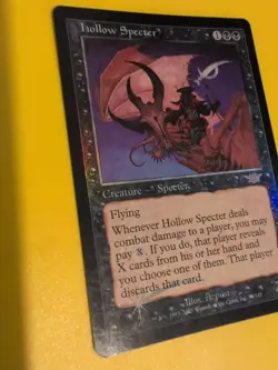 Hollow Specter. rare Magic the Gathering Card. Legions. Old Vintage FOIL - Image 3