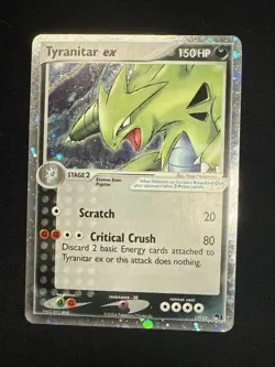Pokemon TCG Tyranitar EX 17/17 Pop Series 1 Ultra Rare Holo Card - Image 1