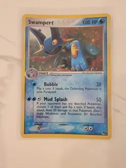 Pokemon TCG Card Swampert POP RARE PROMO 5/17 Pokemon HOLO - Creased - Image 1