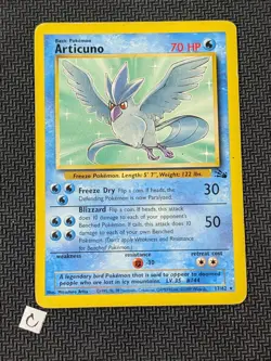 Articuno 17/62 - Fossil Unlimited Non-Holo Rare WOTC Pokemon TCG HP - Image 1