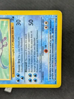 Articuno 17/62 - Fossil Unlimited Non-Holo Rare WOTC Pokemon TCG HP - Image 5