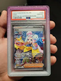 Pokemon TCG Iono Card 269/193 Sir Sv02: Paldea Evolved 2023 PSA 10 with Case 🔥 - Image 1