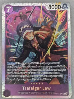 Trafalgar Law Super Rare Foil OP12-073 Legacy of the Master NM Pack Fresh! - Image 1
