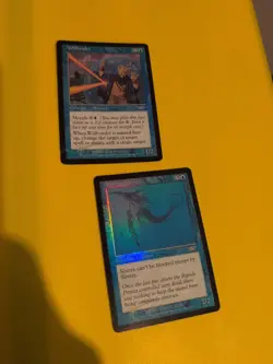 Shifting Sliver & Willbender. 2 Creased as shown MTG Legions. Old Vintage FOIL - Image 1