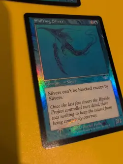 Shifting Sliver & Willbender. 2 Creased as shown MTG Legions. Old Vintage FOIL - Image 3