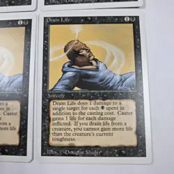 4x Drain Life Revised Playset MTG Magic The Gathering - Image 3