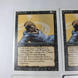 4x Drain Life Revised Playset MTG Magic The Gathering - Image 5