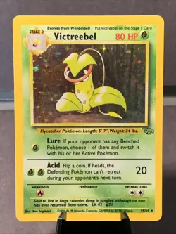Pokemon TCG Victreebel #14/64 Jungle Unlimited Holo Rare 1999 WOTC VTG LP - Image 1