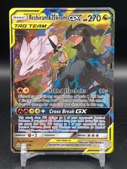 Reshiram & Zekrom GX Tag Team Cosmic Eclipse 157/236 Pokemon English NM - Image 1