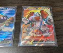 Pokemon TCG Full Art EX Lot, Near Mint, SIR, Great Tusk, Clodsire, and Regirock - Image 5