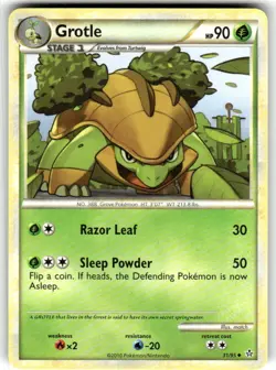 Pokemon TCG Grotle 31/95 HGSS Unleashed Regular Uncommon - Image 1