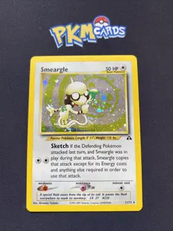 Pokemon TCG Smeargle Neo Discovery 11/75 Swirl Holo Rare LP. - Image 1