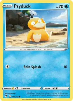 x4 Psyduck - 024/203 - Common - Reverse Holo Pokemon SS07 Evolving Skies M/NM - Image 1