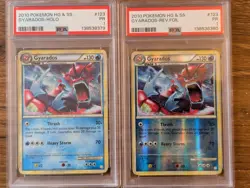 2X LOT 2010 Pokemon HG SS Base PSA 1 Gyarados Holo Reverse Foil #123 Shiny - Image 1