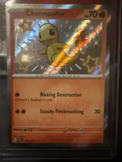 Charmander 109/091 Shiny Rare Paldean Fates Pokemon TCG NM - Image 1