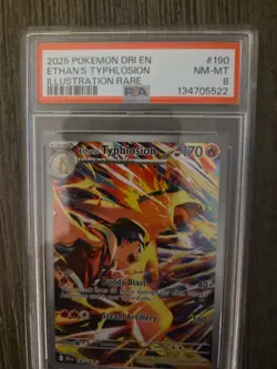 TYPHLOSION- IR- 2025 POKEMON DRI EN#190 PSA NM-MINT 8 - Image 1