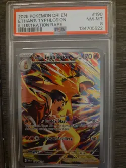 TYPHLOSION- IR- 2025 POKEMON DRI EN#190 PSA NM-MINT 8 - Image 2