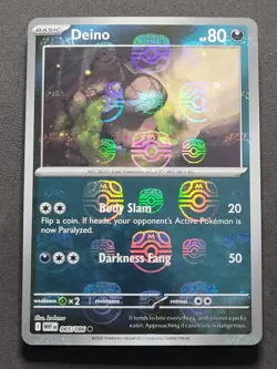 Deino 065/086 Master Ball Pattern White Flare Pokemon TCG - Image 1