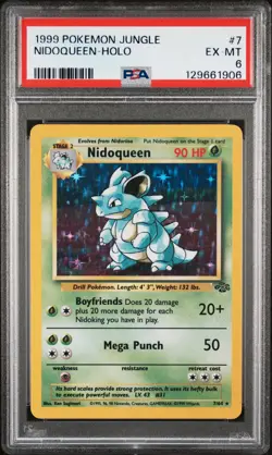 1999 POKEMON JUNGLE #7 NIDOQUEEN-HOLO PSA 6 - Image 1