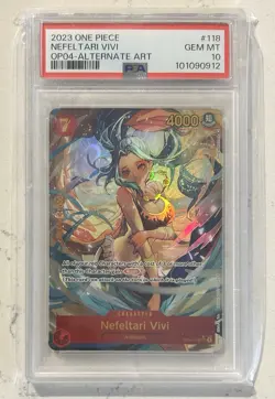 Nefeltari Vivi One Piece TCG English OP04 118 Alternate Art PSA 10 - Image 1