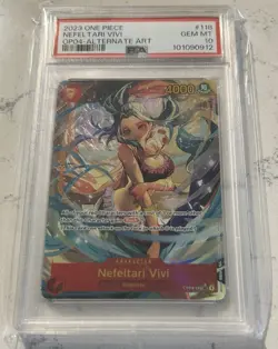 Nefeltari Vivi One Piece TCG English OP04 118 Alternate Art PSA 10 - Image 2