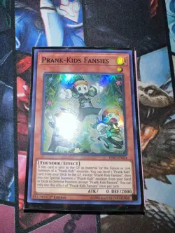 Yugioh Singles - Prank-Kids Fansies - Super Rare - HISU - 1st Edition - MP - Image 1