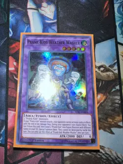 Yugioh Singles - Prank-Kids Weather Washer - Super Rare - HISU 1st Edition - MP - Image 1