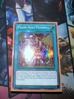 Yugioh Singles - Prank-Kids Pranks - Super Rare - HISU - 1st Edition - LP - Image 1