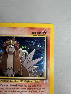 Pokemon Neo Revelation 1st Edition Rare Holo Entei Card 6/64 - Image 3