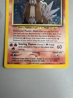 Pokemon Neo Revelation 1st Edition Rare Holo Entei Card 6/64 - Image 4