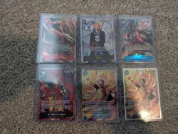 One Piece CCG Alt Art + SEC Lot (6) Sabo OP13-120, Edward Newgate OP13-042 Eng - Image 1