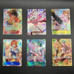 One Piece TCG Hits Lot of 6 w/ Divine Departure OP13-076 Alt Art - English, NM - Image 1