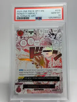 2025 ONE PIECE OP11-A FIST OF DIVINE SPEED ALTERNATE ART HONESTY IMPACT PSA 10 - Image 1