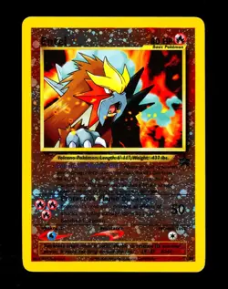 2000 Pokemon ENTEI Black Star Promo REVERSE HOLO Cosmos Foil Movie Card #34 WotC - Image 1