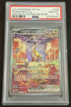 Pokemon Raging Bolt ex 208/162 PSA 10 Temporal Forces Fast Ship - Image 1