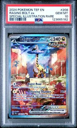 POKEMON PSA 10 2024 SV Temporal Forces Raging Bolt ex 208/162 SIR *5182 - Image 1
