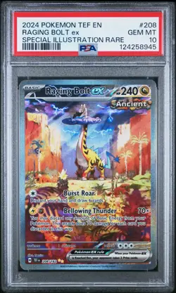 Pokemon Raging Bolt ex 208/162 Temporal Forces #208 GEM MINT PSA 10 - Image 1
