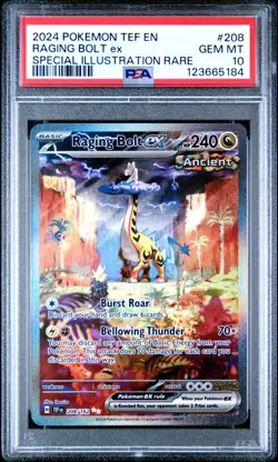 POKEMON PSA 10 2024 SV Temporal Forces Raging Bolt ex 208/162 SIR *5184 - Image 1