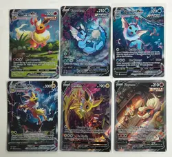 Pokemon Eeveelution Premium Collection Promo Set 6 Vaporeon Flareon Jolteon VMAX - Image 1