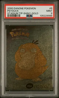PSA 9 - 2000 - DANONE POKEMON STADIUM TIP SHINY GOLD - #5 PSYDUCK (Pop: 19) - Image 2