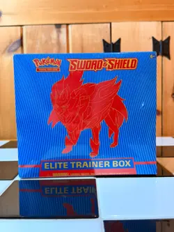 Pokemon TCG Sword and Shield Base Set ETB Elite Trainer Box Zamazenta New Sealed - Image 1