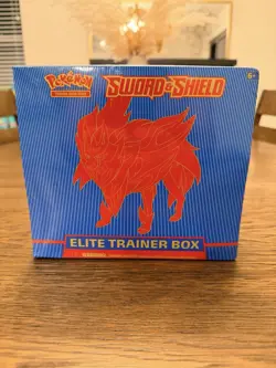 Pokemon TCG Sealed Sword and Shield Base Set ETB Elite Trainer Box Zamazenta New - Image 1