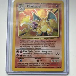 Pokemon TCG Charizard 1999 Holo Rare Card 4/102 Base Set Unlimited HP Heavy Play - Image 4