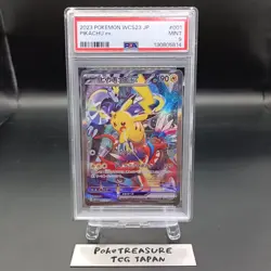 PSA9 2023 POKEMON JNP WCS23-WORLD CHAMPIONSHIPS YOKOHAMA DECK #001 PIKACHU EX - Image 1