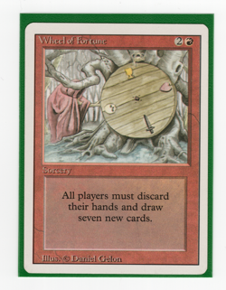 RARE MISPRINT Wheel of Fortune Card, Magic the Gathering 3ED Revised Edition MTG - Image 1