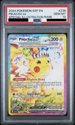 Pokemon TCG Pikachu EX 238/191 Surging Sparks SSP PSA 10 Gem Mint - Image 3
