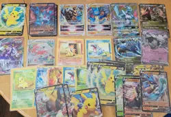 Pokemon Card Lot 42 Bundle V VMAX GX EX Holos & Commons Oversized Jumbo - Image 1